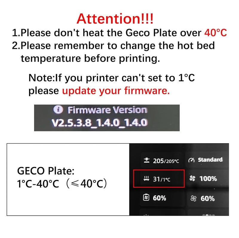 Wefuit Upgraded Kobra S1 Build Plate Geco Plate,264x276MM PLA Cold Printing Plate (No Heating) Energy Saving Room Temperature Printing Spring Steel Hot Bed for Anycubic Kobra S1 Combo/Kobra S1 ACE Pro. - Image 5